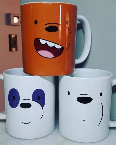 Juego De Tazas Cerámica Café Osos Escandalosos X3 The Bears en venta en