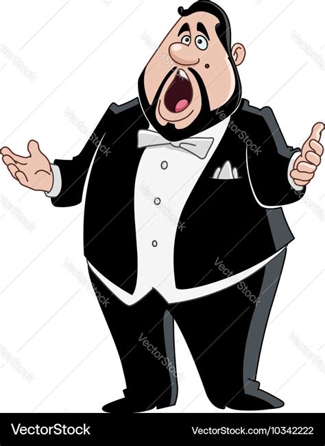 Male Opera Singer Royalty Free Vector Image Vectorstock