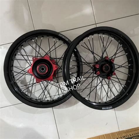 Jual VELG SET CRF SUPERMOTO VELG SUPERMOTO CRF EXPEDITION SCARLET