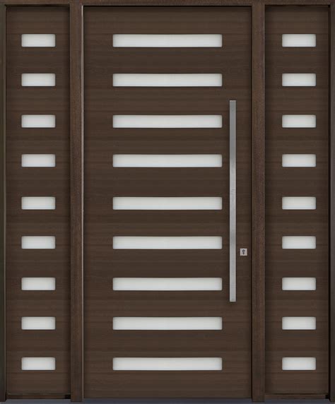 DB EMD 009W 2SLW Mahogany Walnut Modern Euro Collection Wood Entry