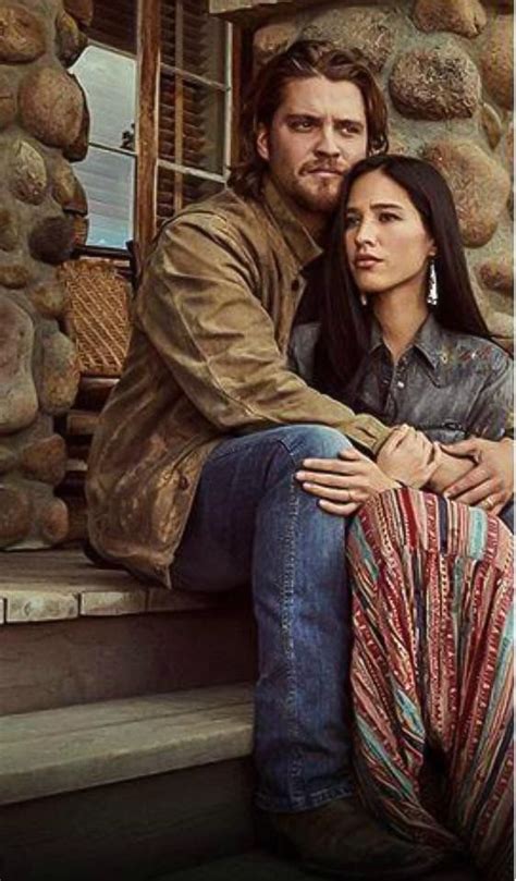 Luke Grimes & Kelsey Asbille as Kayce & Monica Dutton in Yellowstone ...