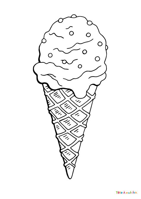 Coloriage Glaces Un Dessin Imprimer Estival Avec T Te Modeler The