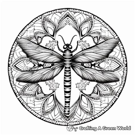 Dragonfly Mandala Coloring Pages - Free & Printable!