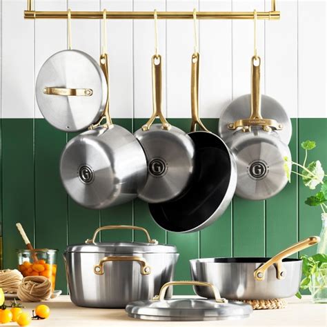 Greenpan Gp Stainless Steel Ceramic Nonstick Piece Cookware Set