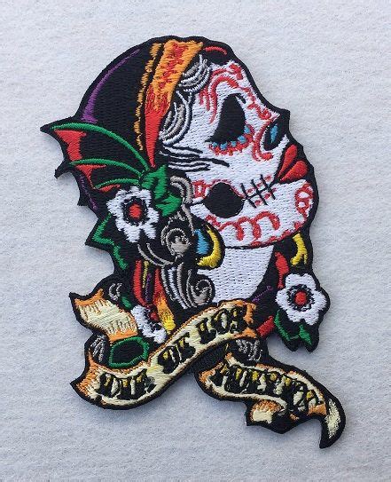 Day Of The Dead Calavera Sugar Skull Embroidered Iron On Sew On Patch