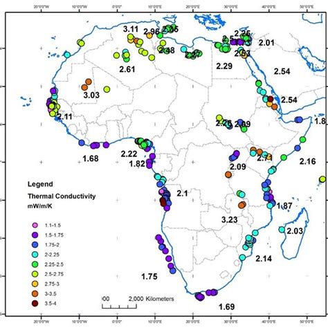 Geothermal Gradients O C Km In Deep Wells Across The African Plate Download Scientific