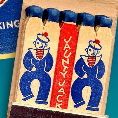 Jaunty Jack Dancing Sailor Matchbook Art PRINT Cafe Wall Etsy