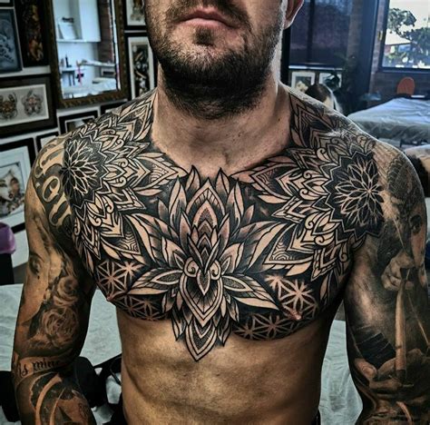 Chest Tattoo Cool Chest Tattoos Full Chest Tattoos Mandala Chest Tattoo