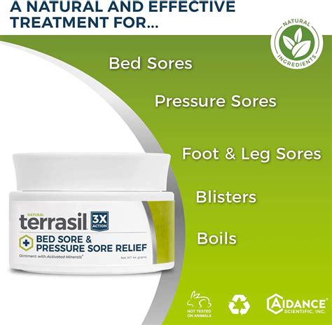 Terrasil Bed Sores Treatment Cream - Natural Healing for Pressure Sores ...