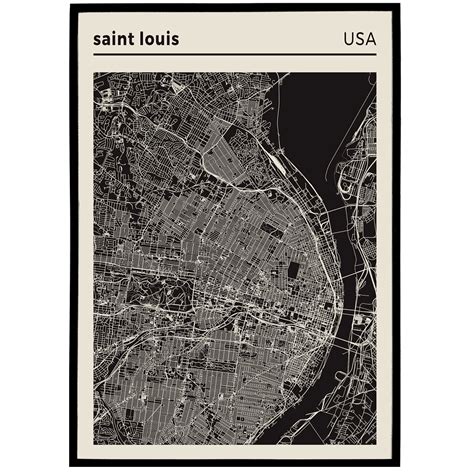 Saint Louis USA Map Wall Art Print — HypeSheriff US