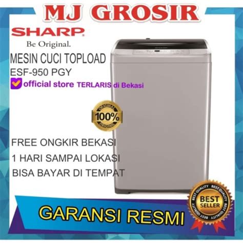 Jual MESIN CUCI 1 TABUNG SHARP ESF 950 PGY 950PGY TOP LOADING 7 5 KG