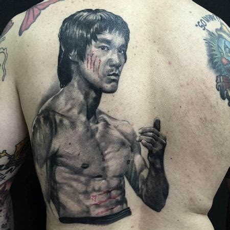 Black And Gray Bruce Lee Portrait Tattoo By Claudia Ferrarini TattooNOW