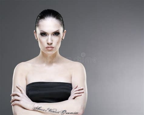 Adult Pretty Woman Stylish Portrait Stock Photo Image Of Powder