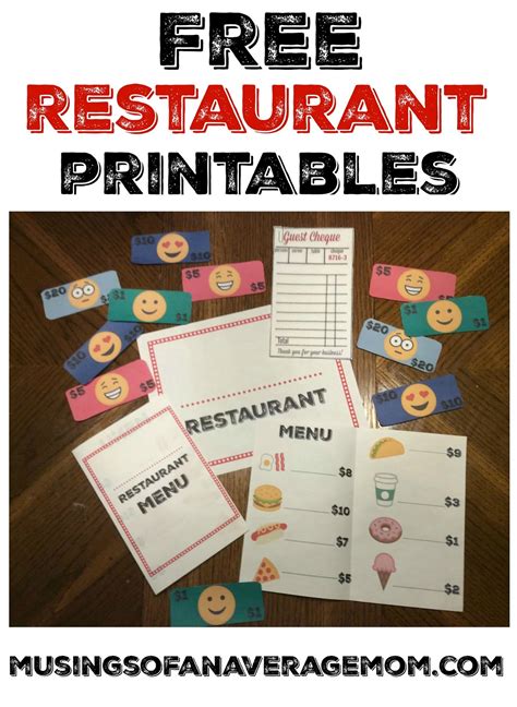 Restaurant Dramatic Play Activity And Free Printables Atelier Yuwa