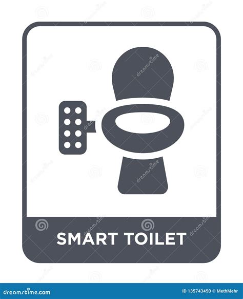 Smart Toilet Icon In Trendy Design Style Smart Toilet Icon Isolated On