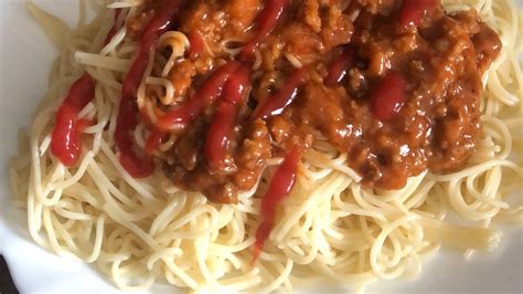 Spaghetti With Minced Meat Recipe YouTube