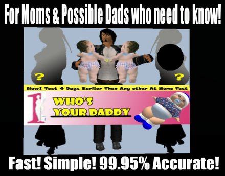 Second Life Marketplace - Whos your daddy test kit single use