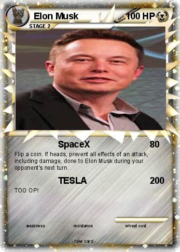 Pokémon Elon Musk 1 1 - SpaceX - My Pokemon Card