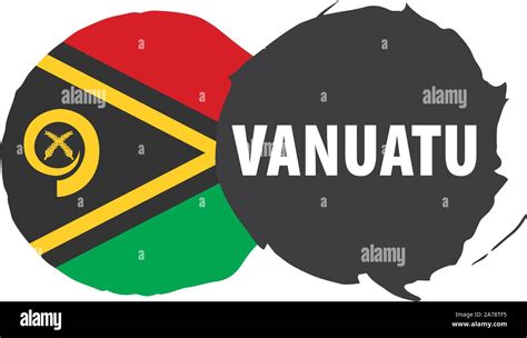 Bandera De Vanuatu Ilustraci N Vectorial Sobre Un Fondo Blanco Imagen