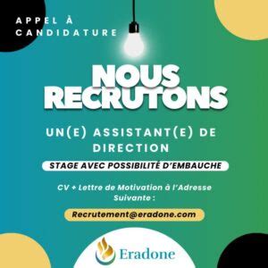 Assistante De Direction Y A Bara Offres D Emplois Et Stages