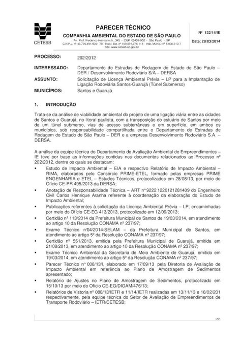 Pdf Parecer T Cnico Arquivos Ambiente Sp Gov Brarquivos Ambiente Sp