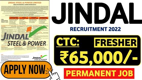 Jindal Steel Hiring Fresher Diploma Be B Tech Latest Mnc