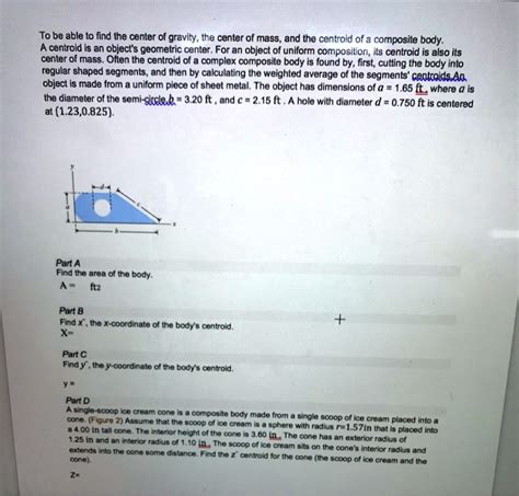 SOLVED To Be Able To Find The Center Of Gravity The Center Of Mass