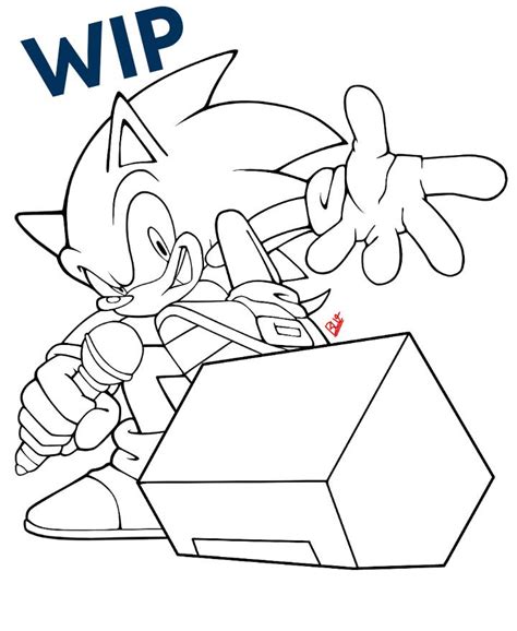 Lineart Of Sonic Frontiers X One Ok Rock In The Sonic Channel Style