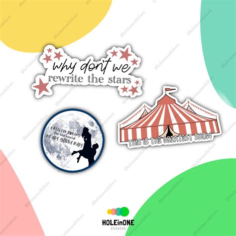 The Greatest Showman Sticker Pack Etsy