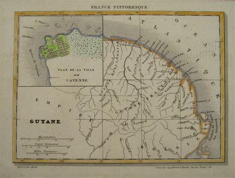 Karte Der Stadt Cayenne Guyane Fran Aise S Damerika Kaufen