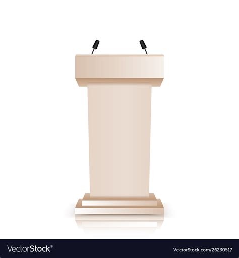 Brown Stage Stand Or Debate Podium Royalty Free Vector Image