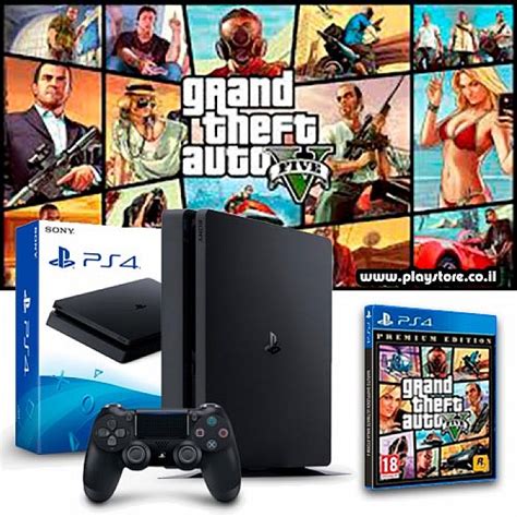 קונסולה משחקים בקר אחד ומשחק Playstation 4 500 Gb Console Gta V Bundle בהזמנה מוקדמת