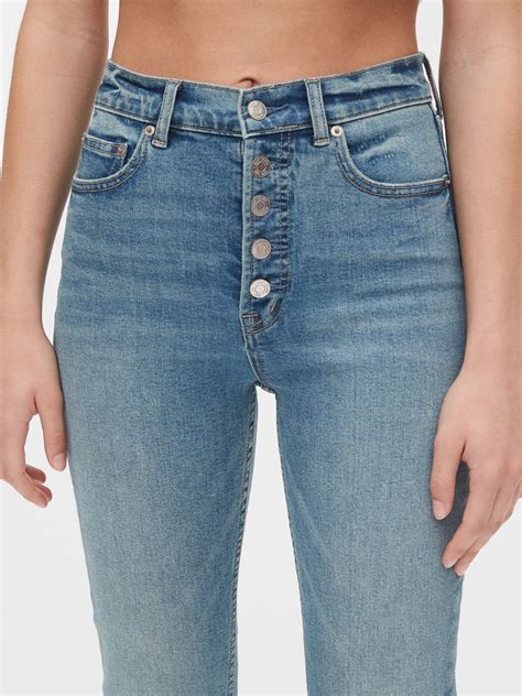 High Rise Button Fly Vintage Slim Jeans With Secret Smoothing Pockets Gap