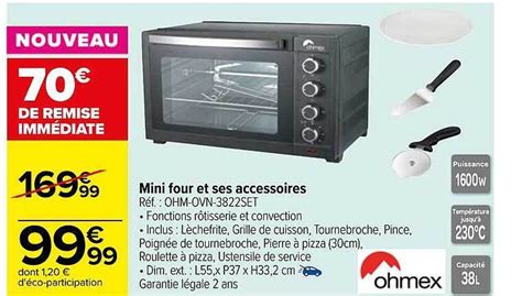 Promo Mini Four Et Ses Accessoires Ohmex Chez Carrefour Market