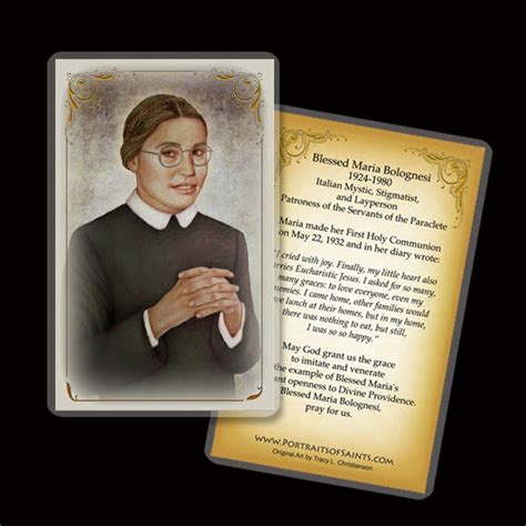 Bl Maria Bolognesi Holy Card Portraits Of Saints