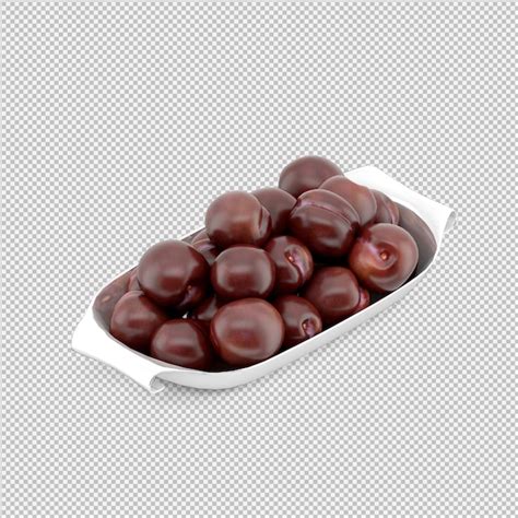 Premium Psd Plum 3d Render