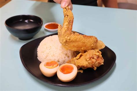 Nanyang Fried Chicken Rice Hidden Gem At Hong Lim With Crispy Wings