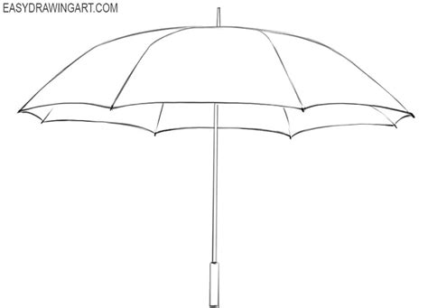 How To Draw An Umbrella Easy Drawing Art