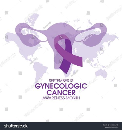 September Gynecologic Cancer Awareness Month Vector Stock Vector