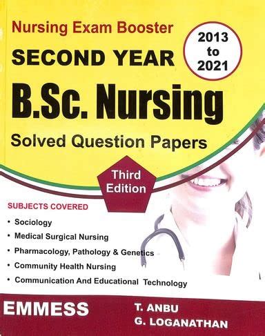 Amazon In Buy Second Year Bsc Nursing Solved Question Papers 2013 To