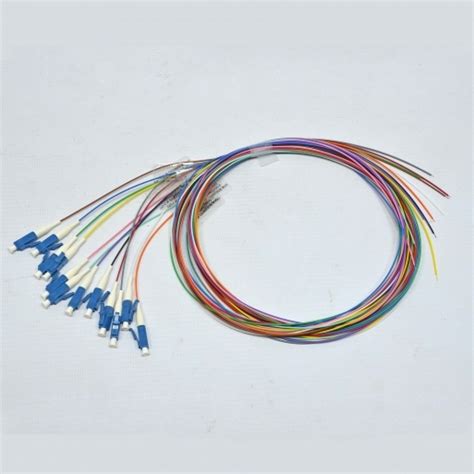 Set Of Colored Pigtails LC UPC 1 5 M SM Easy Strip 12 Fibers Bl