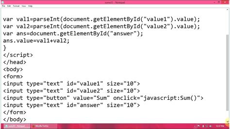 JavaScript Tutorial How To Perform Addition Operation And Get Result