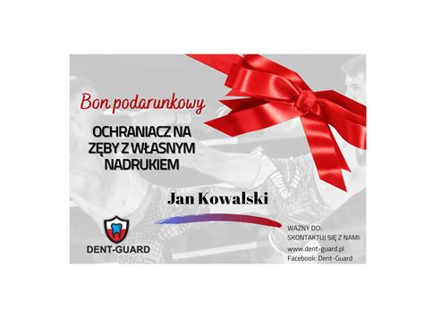 Voucher ochraniacz na zęby z własnym nadrukiem Dent Guard