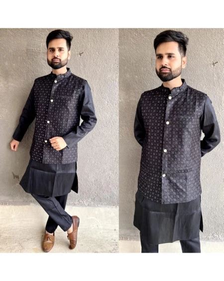 Reeta Fashion Rugged Black Banglori Silk Sequence Embroidery Work Kurta