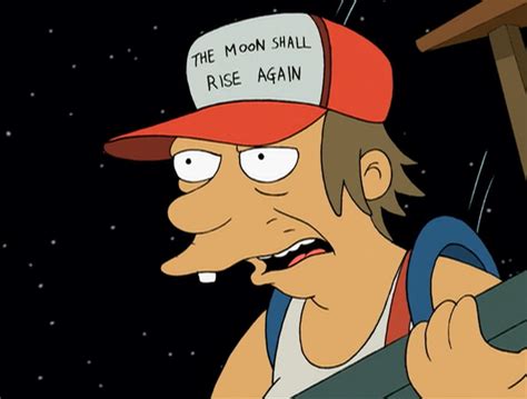 Futurama Embroidered The Moon Shall Rise Again Trucker Hat Etsy