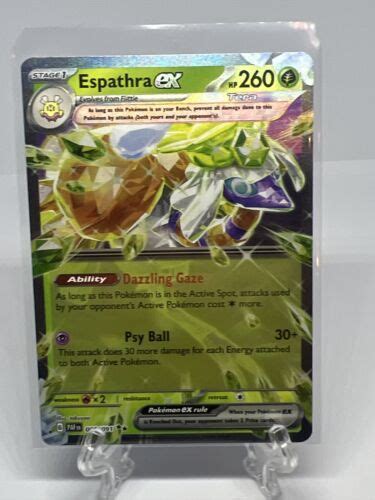 Espathra Ex 006091 Scarlet And Violet Paldean Fates Pokemon Card Near