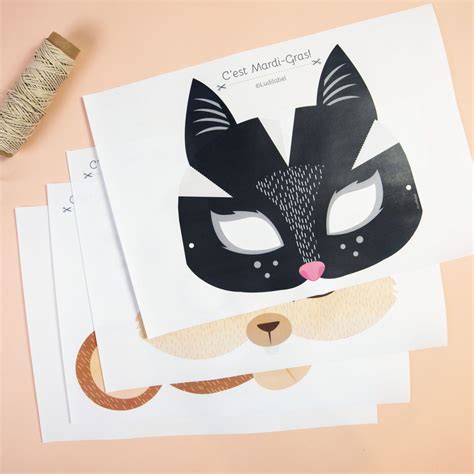 Diy Des Masques D Danimaux Imprimer Pour Le Carnaval Le Blog