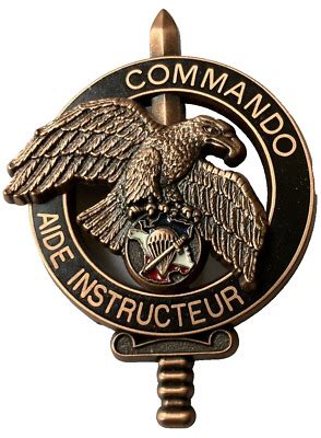 INSIGNE MILITAIRE COMMANDO BREVET AIDE INSTRUCTEUR CNEC