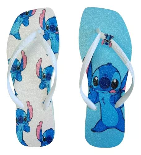 Chinelo Havaianas Square Personalizada Stitch Pingente