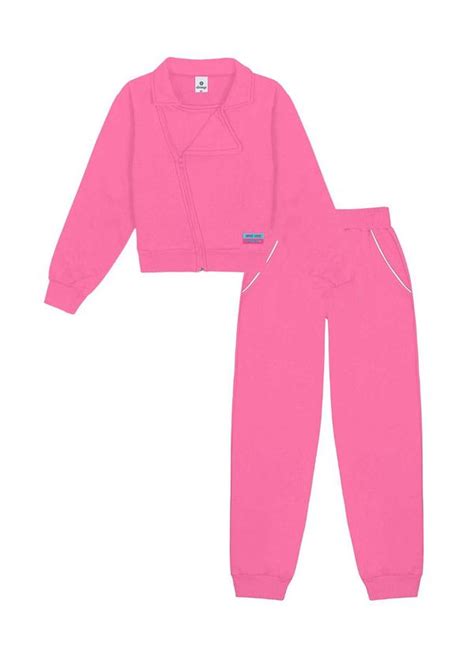 Conjunto Jaqueta e Calça Estampa Costas Rosa Abrange